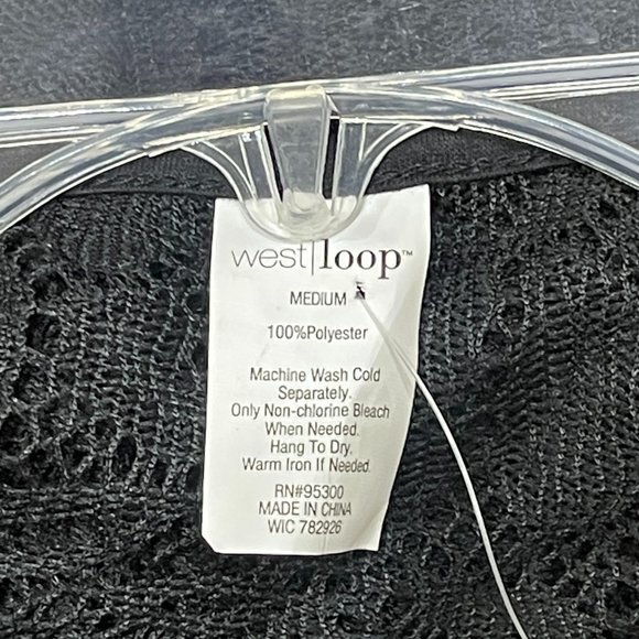 New Swim Cover Westloop Medium Black Lace Mesh Sleeveless Tank Dress NWT - Picture 5 of 5
